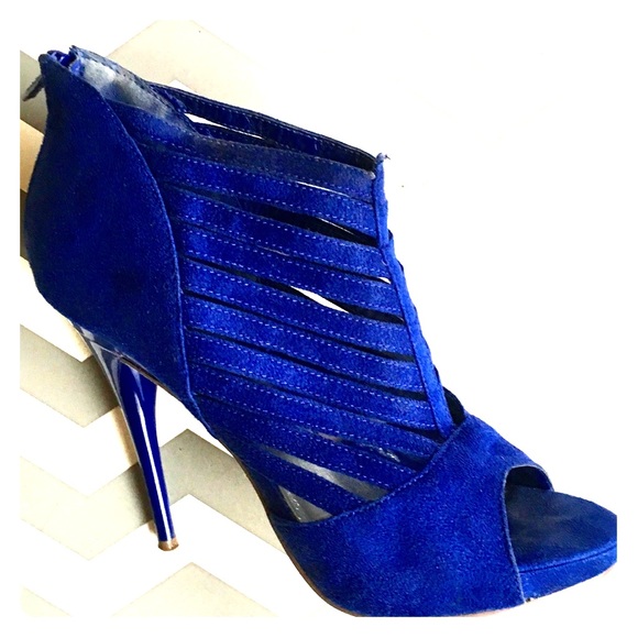 Michael Antonio Shoes - 😱😍PREOWNED BLUE SUEDE STRAPPY HEEL🦋💙